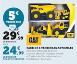 Pack de 4 véhicules articulés - CAT en promo chez Hyper U Porto-Vecchio à 24,99 €