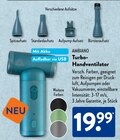 Turbo-Handventilator im Angebot bei ALDI SÜD in Langenfeld Turbo-Handventilator Angebote von Ambiano bei ALDI SÜD Langenfeld für 19,99 €