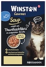 Aktuelles Hund Mini Filet Sticks mit Hähnchen oder Katze Gourmet Soup Thunfisch Angebot bei Rossmann in Mönchengladbach ab 1,49 €