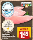Hähnchenbrustfilet im REWE Prospekt Hähnchenbrustfilet von Landbauern im aktuellen REWE Prospekt für 1,49 €