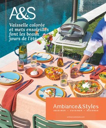 Ambiance & Styles Catalogue "Vaisselle colorée et mets ensoleillés font les beaux jours de l'été", 12 pages, Mende,  24/05/2023 - 31/08/2023