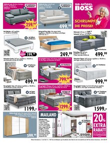 Boxspringbett im SB Möbel Boss Prospekt "SCHRUMPFT DIE PREISE!" mit 12 Seiten (Mannheim)