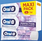 Dentifrice 3D White Advanced Luxe Perfection Blancheur Avancée - ORAL B dans le catalogue Intermarché Super
