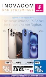 INOVACOM Prospekt für Lindlar: "BEREIT FÜR DIE NÄCHSTE GENERATION? Die neue iPhone 16 Serie: Jetzt bei uns verfügbar.", 8 Seiten, 01.10.2024 - 31.10.2024