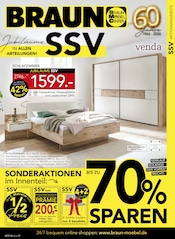 Aktueller BRAUN Möbel-Center Möbel & Einrichtung Prospekt in Neunkirchen und Umgebung, "JUBILÄUMS SSV" mit 16 Seiten, 20.06.2026 - 11.07.2026