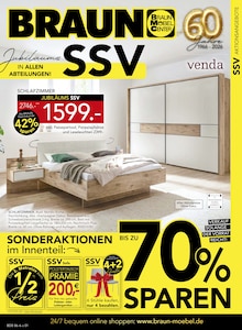 BRAUN Möbel-Center Prospekt JUBILÄUMS SSV mit 16 Seiten