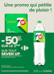 Prix et réduction Seven Up dans le prospectus Carrefour Proximité en cours Offre Seven Up dans le catalogue Carrefour Proximité du moment à la page 19