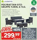 Polyrattan-Sitzgruppe Turin, 6-tlg. Angebote von Juskys bei Marktkauf Bautzen für 299,99 €