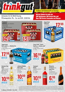 Cola im Trinkgut Prospekt "Aktuelle Angebote" mit 4 Seiten (Augsburg)