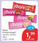 Proteinriegel von More für 1,99 € bei budni im Angebot Proteinriegel von More im aktuellen budni Prospekt