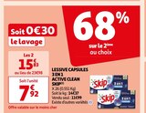 Promo LESSIVE CAPSULES 3 EN 1 ACTIVE CLEAN(1) à 15,83 € dans le catalogue Auchan Supermarché à Cachan