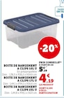Boite de rangement a clips 10L - U en promo à 4,19 € chez Hyper U Boite de rangement a clips 10L - U dans le catalogue Hyper U