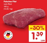 Aktuelle Rindfleisch Angebote bei Netto Marken-Discount in Chemnitz Aktuelles Falsches Filet Angebot bei Netto Marken-Discount in Chemnitz ab 1,39 €