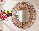 Miroir Eve bambou Ø93cm en promo chez Maxi Bazar Avignon à 59,99 €