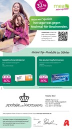 mea - meine apotheke Prospekt für Hannover: "Unsere Oktober-Angebote", 4 Seiten, 01.10.2025 - 31.10.2025