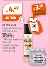 Express-Spülung von Gliss Kur für 3,60 € bei Müller im Angebot Express-Spülung von Gliss Kur im aktuellen Müller Prospekt