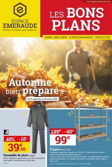 Prospectus Espace Emeraude à Sainte-Pazanne, "Automne bien préparé", 4 pages de promos valables du 24/09/2025 au 18/10/2025