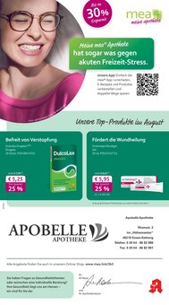 Aktueller mea - meine apotheke Prospekt "Unsere August-Angebote" Seite 1 von 4 Seiten für Essen