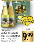 Apfel-Direktsaft klar im Angebot bei E center in Pirmasens Apfel-Direktsaft klar Angebote von Südpfalz bei E center Pirmasens für 9,99 €