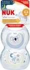 Babyflasche im Rossmann Prospekt Silikon Beruhigungssauger Star Day & Night 0 – 6 Monate von Nuk im aktuellen Rossmann Prospekt für 4,45 €