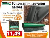Promo Toison anti-mauvaises herbes à 11,49 € dans le catalogue Norma à Mulhouse