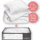 Hyper U Saint-Gervais-en-Belin - Promo Lot de 1 couette 140x200cm + 1 oreiller 60x60cm + 1 housse compactor L Promo Lot de 1 couette 140x200cm + 1 oreiller 60x60cm + 1 housse compactor L à 49,90 € dans le catalogue Hyper U à Saint-Gervais-en-Belin