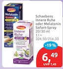 Innere Ruhe oder Melatonin Sofort-Spray von Schaebens im aktuellen budni Prospekt