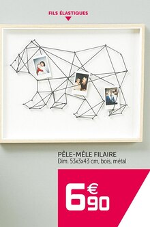 Pêle-mêle filaire - Gifi à Paris Pêle-mêle filaire en promo chez Gifi Paris à 6,90 €