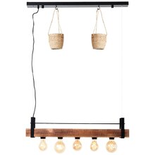 Pendelleuchte Bankwood 5-flammig Holz-Schwarz Angebot in Dommitzsch im aktuellen Prospekt bei OBI in Dommitzsch