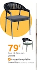 Promo Fauteuil empilable Camarillo à 79,00 € dans le catalogue Mr.Bricolage à Saint-Martin-des-Champs