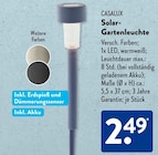 Solar-Gartenleuchte im ALDI SÜD Prospekt Solar-Gartenleuchte von Casalux im aktuellen ALDI SÜD Prospekt für 2,49 €