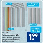 Trinkhalme aus Glas im ALDI SĂD Prospekt Trinkhalme aus Glas von Crofton im aktuellen ALDI SĂD Prospekt fĂŒr 1,99 âŹ