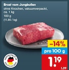 Brust vom Jungbullen im Netto Marken-Discount Prospekt Brust vom Jungbullen von im aktuellen Netto Marken-Discount Prospekt für 1,19 €