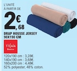 Promo Drap housse jersey 90x190 cm à 2,68 € dans le catalogue E.Leclerc à Haguenau