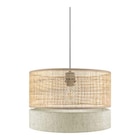 Abat-jour pour suspension Conebill rond tissu et rotin E27 Ø 38 cm GoodHome - GoodHome à 21,90 € dans le catalogue Castorama