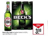 Pils oder Gold Angebote von Beck's bei Marktkauf Maintal für 3,99 €