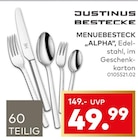 Menuebesteck „Alpha“ von Justinus Bestecke für 49,99 € bei porta Möbel im Angebot Menuebesteck „Alpha“ von Justinus Bestecke im aktuellen porta Möbel Prospekt