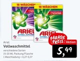 Vollwaschmittel von Ariel im aktuellen Konsum Prospekt für 5,49 €
