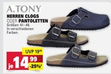 Herren Clogs Angebote von A.TONY bei Marktkauf Leonberg für 14,99 €