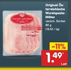 Aktuelles Original Österreichische Wurstspezialitäten Angebot bei Netto Marken-Discount in Aachen ab 1,49 €