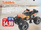 DF JUMBO FOOT V2 Off-Roader RTR im Angebot bei Kaufhaus Stolz in Cuxhaven DF JUMBO FOOT V2 Off-Roader RTR Angebote von df models bei Kaufhaus Stolz Cuxhaven für 54,99 €