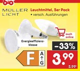 Leuchtmittel, 5er Pack im Angebot bei Netto Marken-Discount in Moers Leuchtmittel, 5er Pack Angebote von Müller Licht bei Netto Marken-Discount Moers für 3,99 €