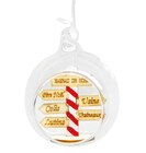 Boule "Christmas" en verre Ø8cm en promo chez Maxi Bazar Montrouge à 2,99 €