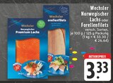 Norwegischer Lachs oder Forellenfilets Angebote von Wechsler bei E center Voerde für 3,33 €