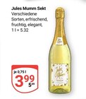Jules Mumm im Angebot bei GLOBUS in Altenburg Jules Mumm Angebote bei GLOBUS Altenburg für 3,99 €