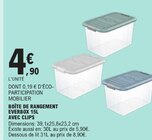 Boîte de rangement everbox 15l avec clips dans le catalogue E.Leclerc
