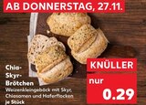 Aktuelles Chia-Skyr-Brötchen Angebot bei Kaufland in Potsdam ab 0,29 €