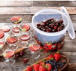 Seau avec bocaux en verre en promo chez Norma Strasbourg à 7,99 €