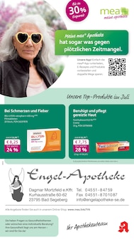 mea - meine apotheke Prospekt der Woche "Unsere Juli-Angebote" Seite 1, 01.07.2025 bis 31.07.2025 für Klein Rönnau Aktueller mea - meine apotheke Prospekt "Unsere Juli-Angebote" Seite 1 von 4 Seiten für Klein Rönnau