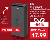 Powerbank im Angebot bei Kaufland in Darmstadt Powerbank Angebote von SBS bei Kaufland Darmstadt für 17,99 €
